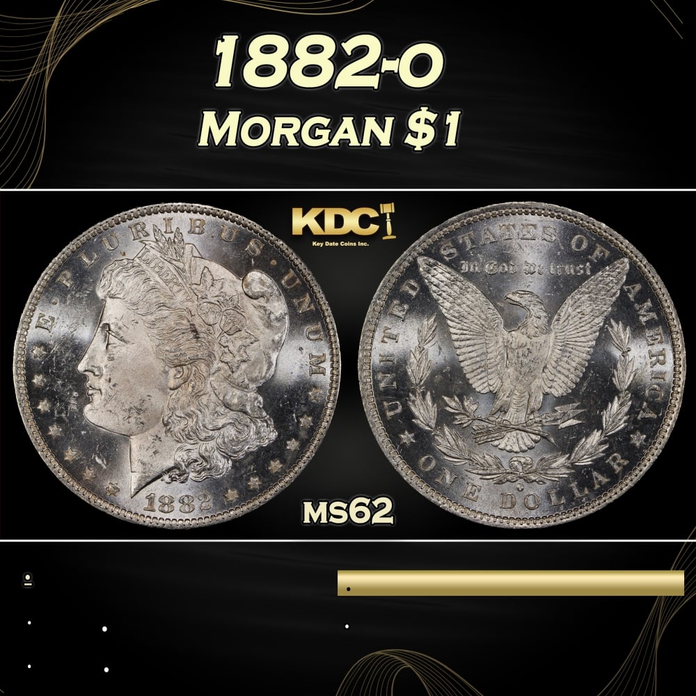 1882-o Morgan Dollar $1 Grades ms62: 1882-o Morgan Dollar $1 Grades ms62. 0