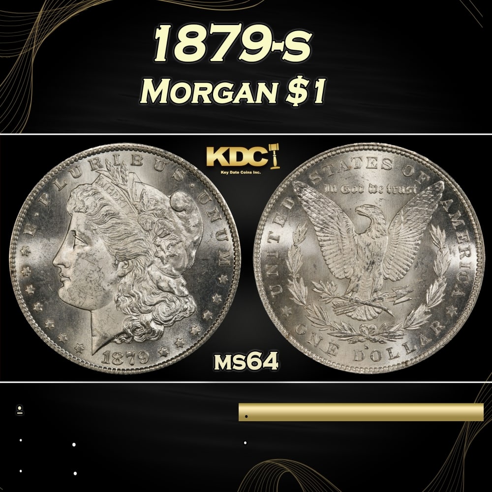 1879-s Morgan Dollar $1 Grades ms64: 1879-s Morgan Dollar $1 Grades ms64. 0