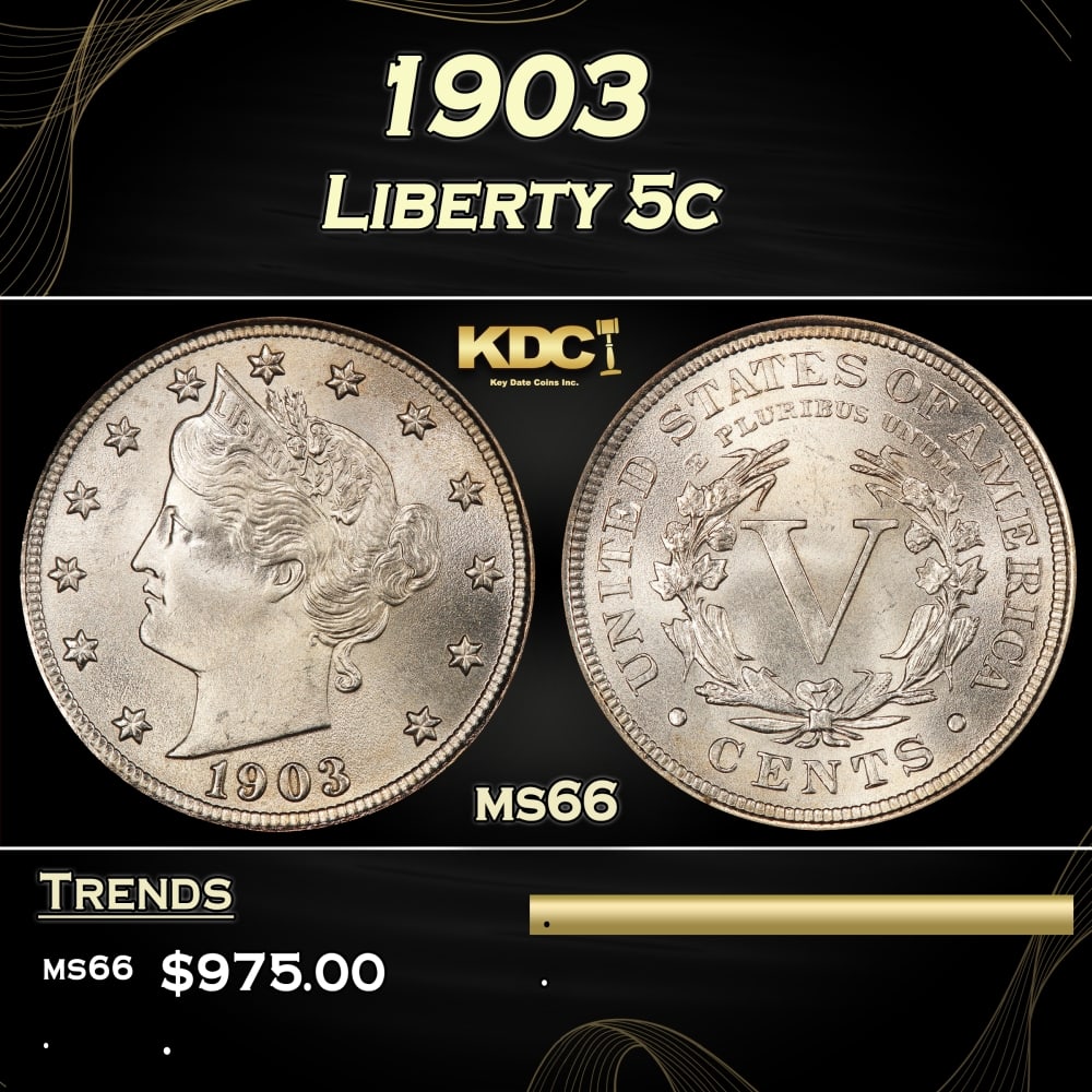 1903 Liberty Nickel 5c ms66 SEGS: 1903 Liberty Nickel 5c ms66 SEGS. 0