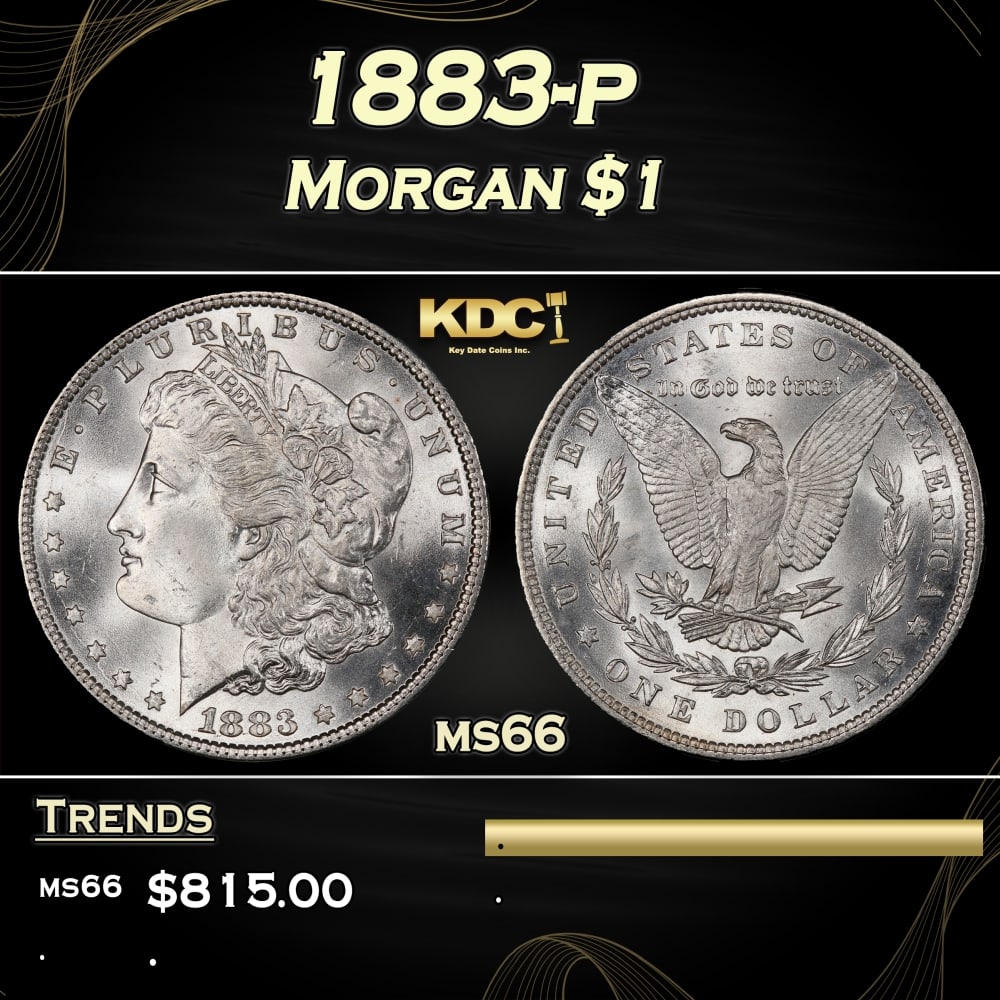 1883-p Morgan Dollar $1 Grades ms66 (1 of 3)