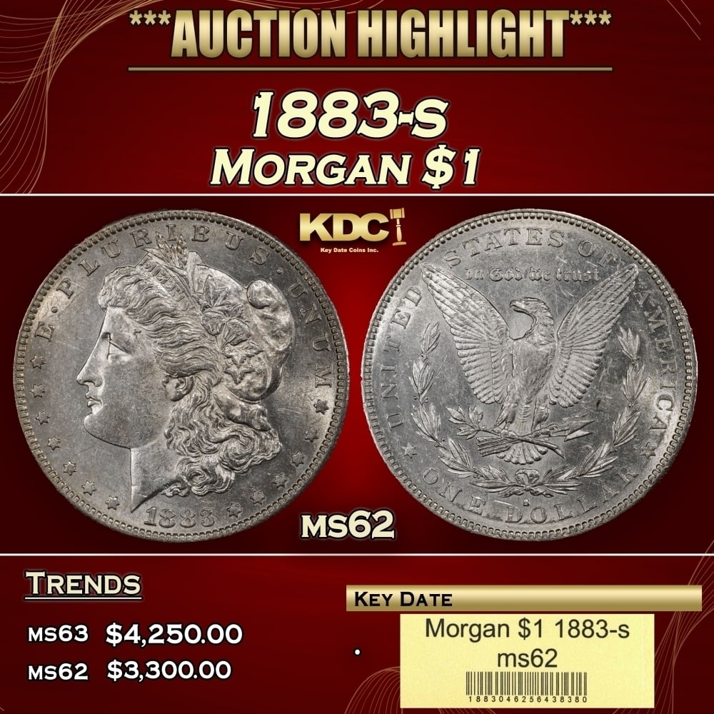 1883-s Morgan Dollar $1 ms62 USCG (1 of 4)