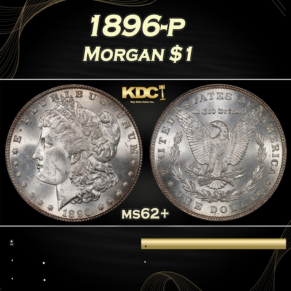 1896-p Morgan Dollar $1 Grades ms62+: 1896-p Morgan Dollar $1 Grades ms62+. 0