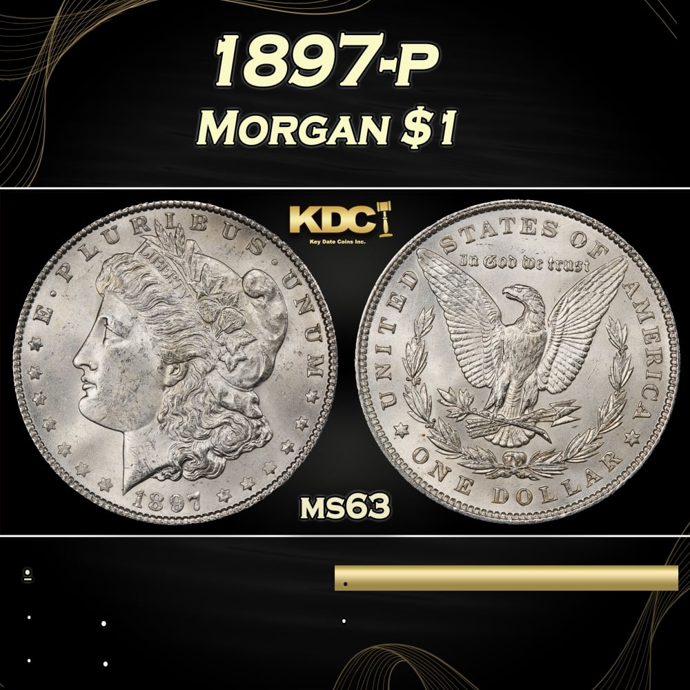 1897-p Morgan Dollar $1 Grades ms63: 1897-p Morgan Dollar $1 Grades ms63. 0