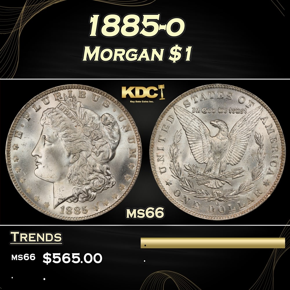 1885-o Morgan Dollar $1 Grades ms66: 1885-o Morgan Dollar $1 Grades ms66. 0