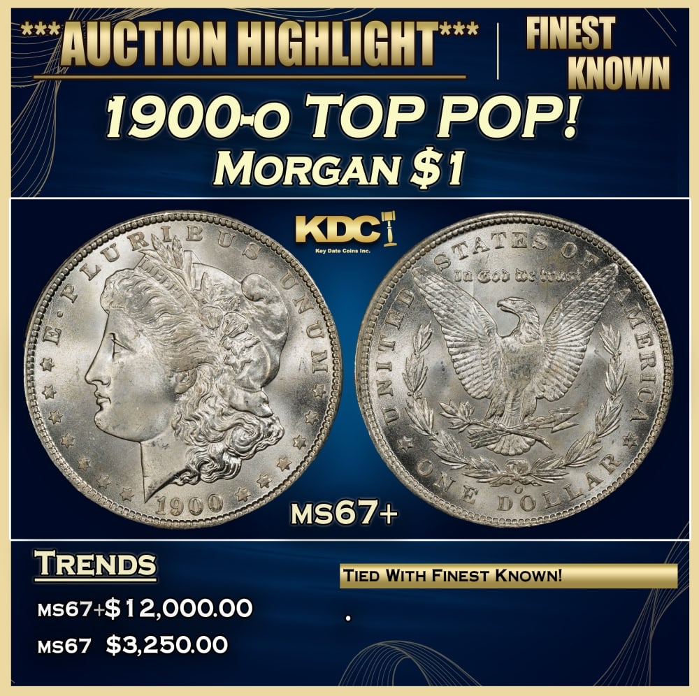 1900-o Morgan Dollar TOP POP! $1 ms67+ SEGS: 1900-o TOP POP! Morgan Dollar $1 ms67+ SEGS. 0