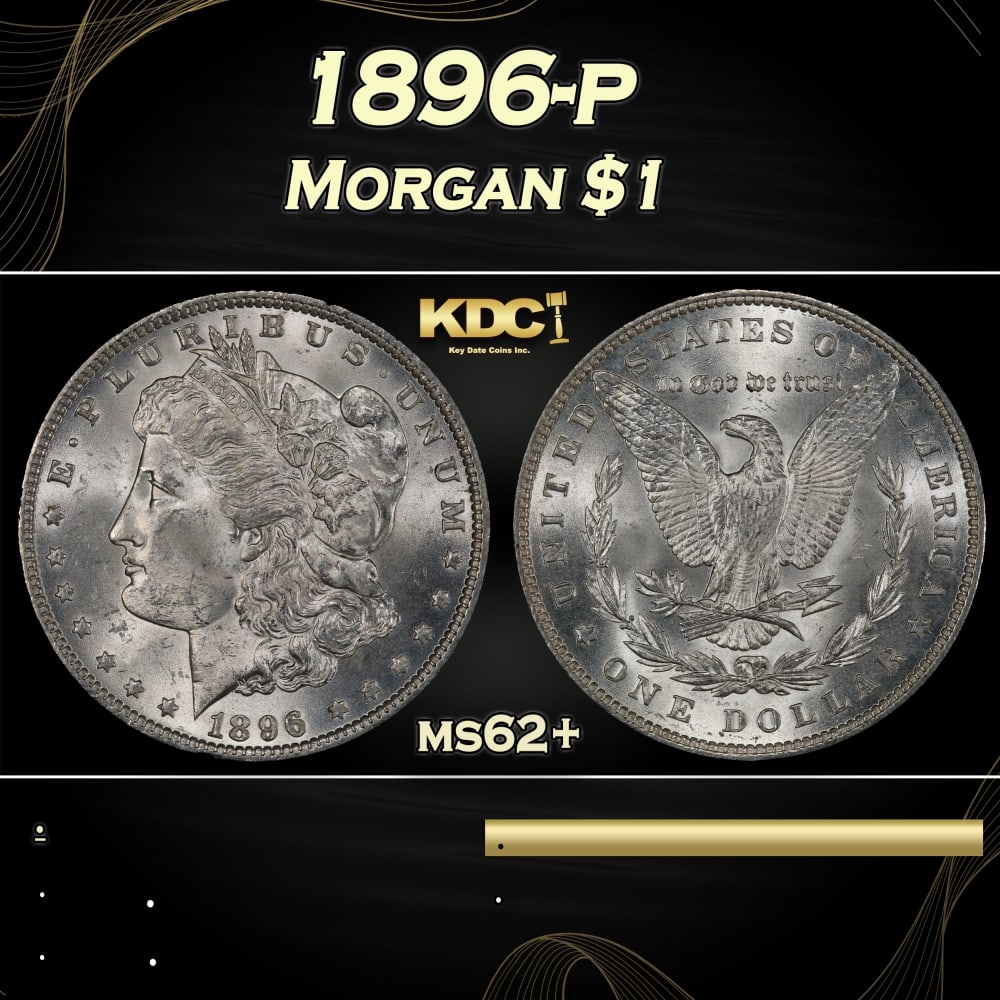 1896-p Morgan Dollar $1 Grades ms62+: 1896-p Morgan Dollar $1 Grades ms62+. 0