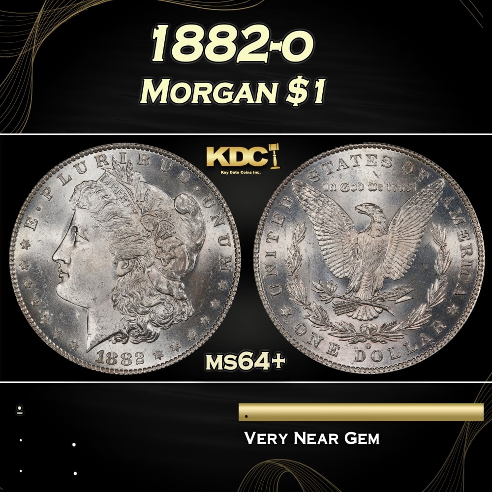 1882-o Morgan Dollar $1 Grades ms64+: 1882-o Morgan Dollar $1 Grades ms64+. 0