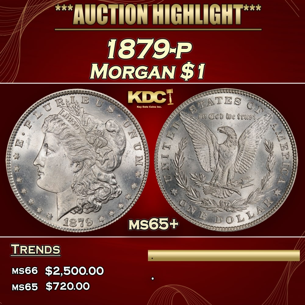 1879-p Morgan Dollar $1 ms65+ SEGS: 1879-p Morgan Dollar $1 ms65+ SEGS. 0