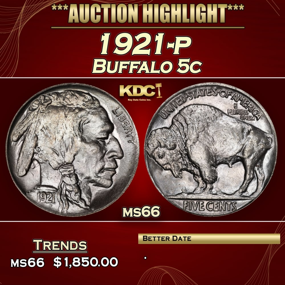 1921-p Buffalo Nickel 5c ms66 SEGS: 1921-p Buffalo Nickel 5c ms66 SEGS. 0