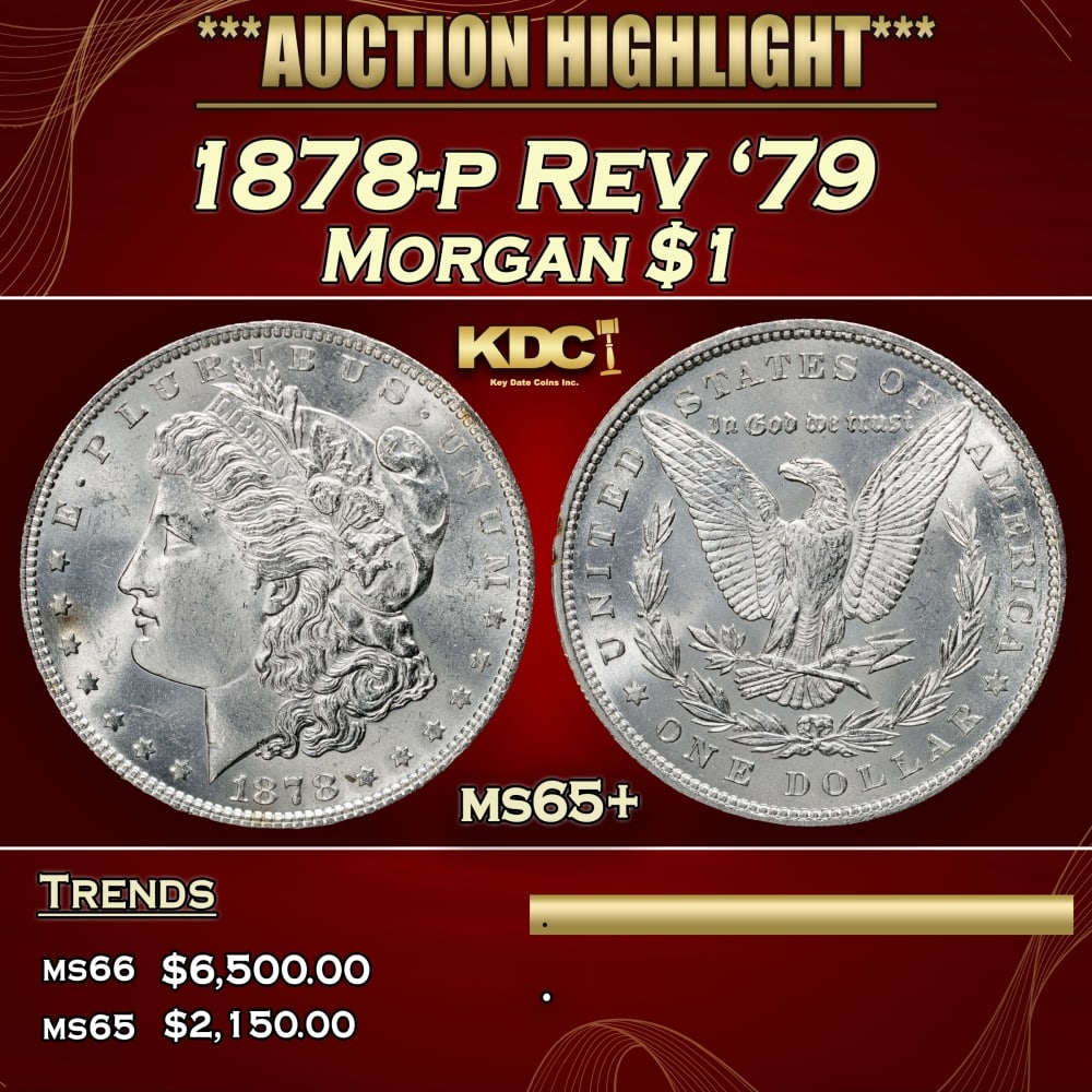 1878-p Rev '79 Morgan Dollar $1 ms65+ SEGS (1 of 3)