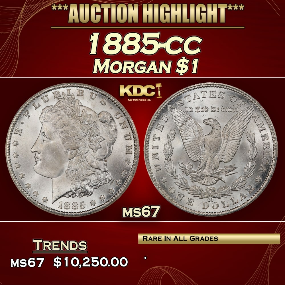 1885-cc Morgan Dollar $1 ms67 SEGS: 1885-cc Morgan Dollar $1 ms67 SEGS. 0
