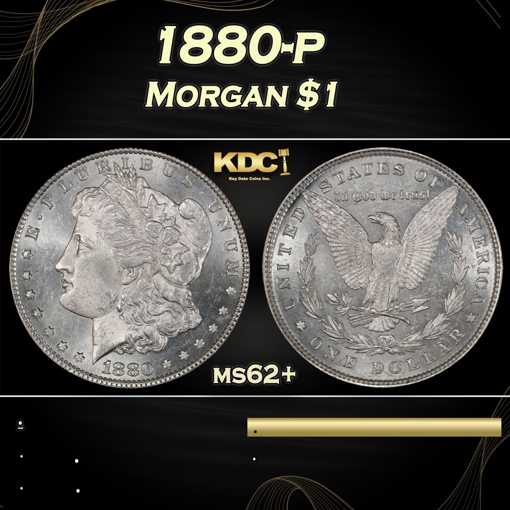 1880-p Morgan Dollar $1 Grades ms62+: 1880-p Morgan Dollar $1 Grades ms62+. 0