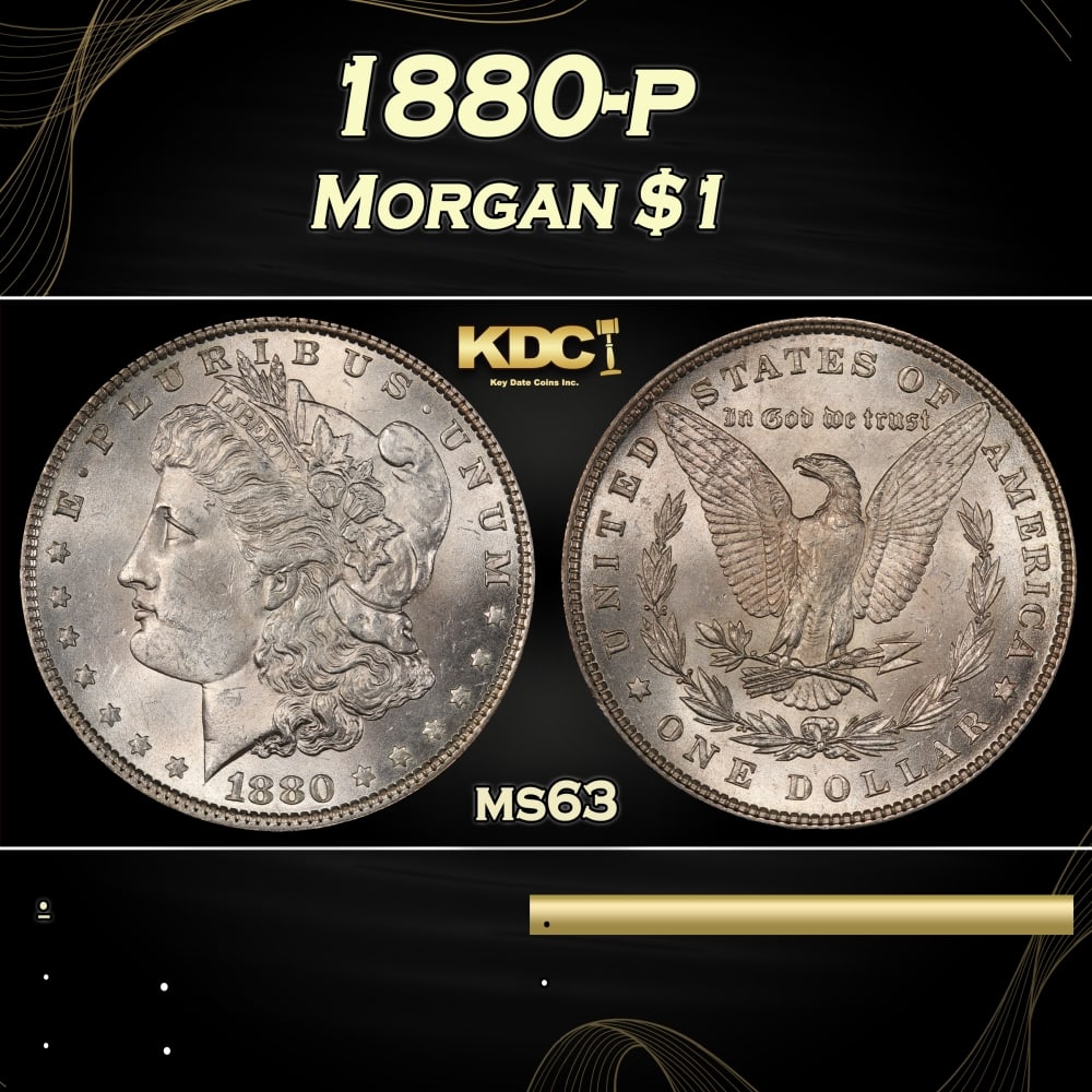 1880-p Morgan Dollar $1 Grades ms63: 1880-p Morgan Dollar $1 Grades ms63. 0