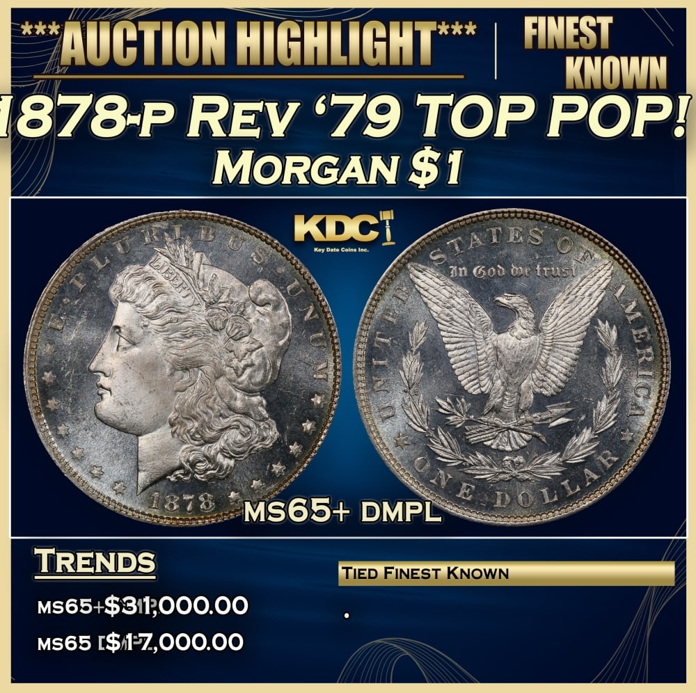 1878-p Rev '79 Morgan Dollar TOP POP! $1 ms65+ dmpl SEGS: 1878-p Rev '79 TOP POP! Morgan Dollar $1 ms65+ dmpl SEGS. 0