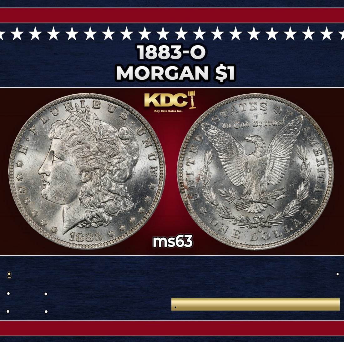 1883-o Morgan Dollar $1 Grades ms63: 1883-o Morgan Dollar $1 Grades ms63.