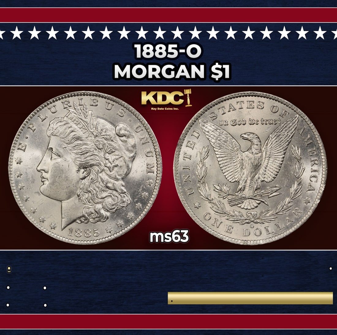 1885-o Morgan Dollar $1 Grades ms63: 1885-o Morgan Dollar $1 Grades ms63.