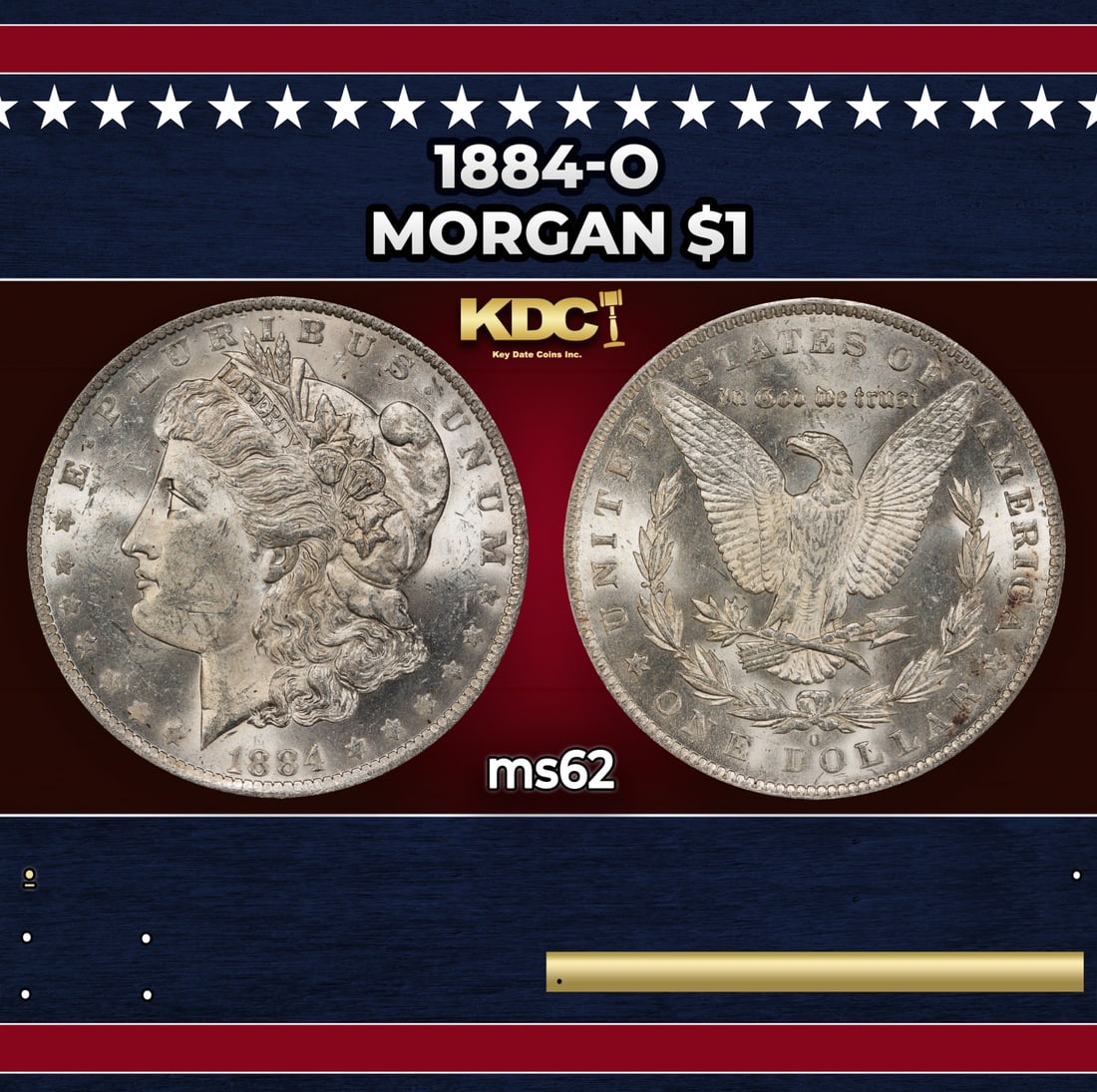 1884-o Morgan Dollar $1 Grades ms62: 1884-o Morgan Dollar $1 Grades ms62.