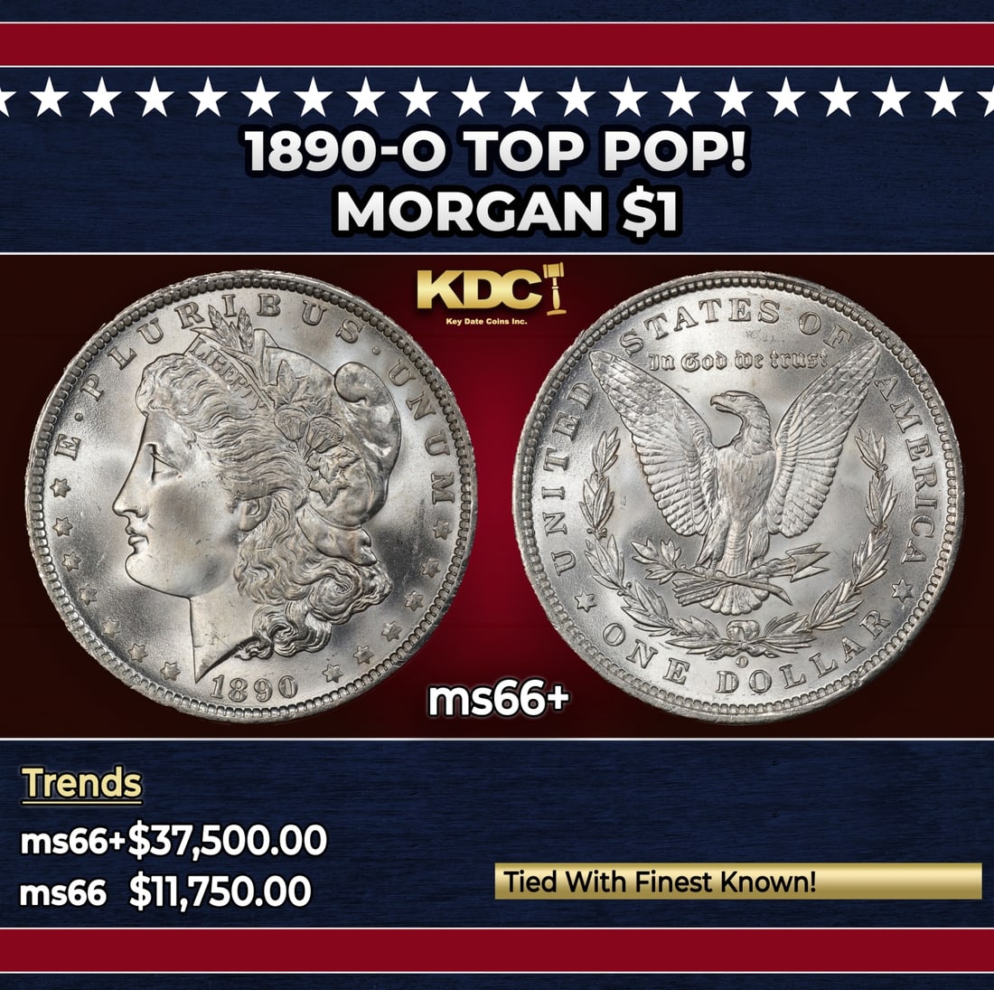 1890-o Morgan Dollar TOP POP! $1 ms66+ SEGS (1 of 3)