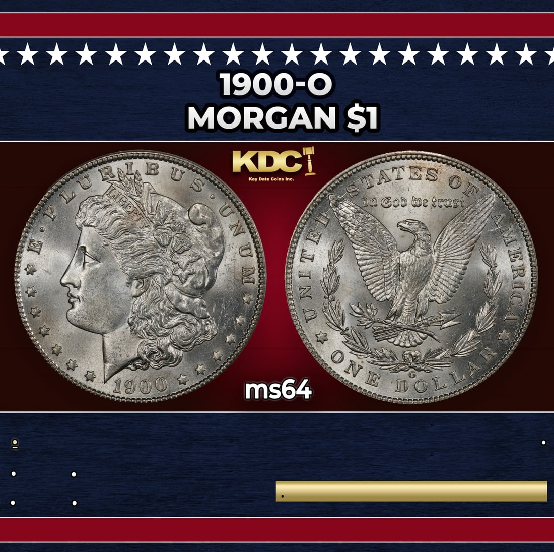 1900-o Morgan Dollar $1 Grades ms64 (1 of 3)