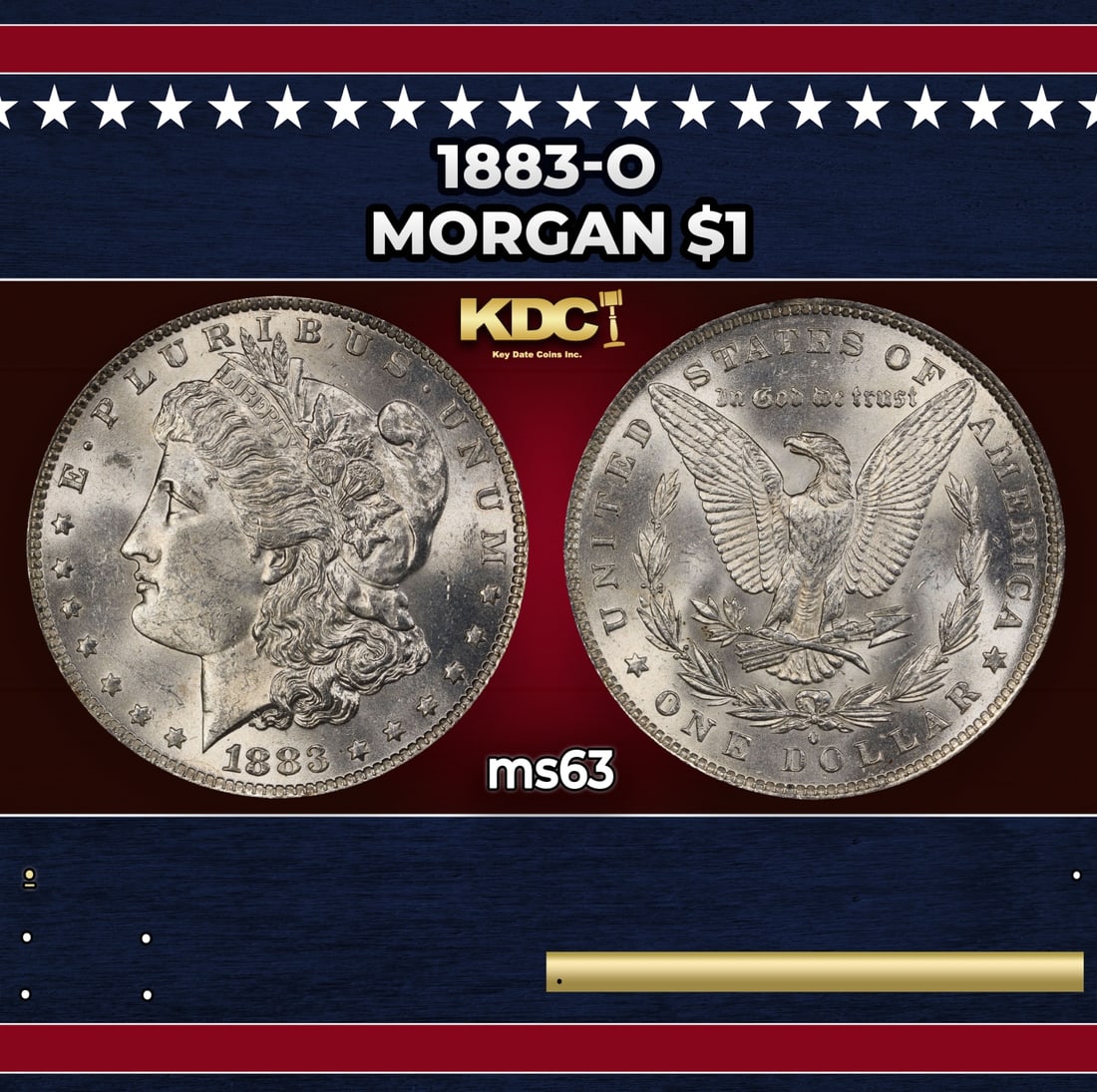 1883-o Morgan Dollar $1 Grades ms63: 1883-o Morgan Dollar $1 Grades ms63.