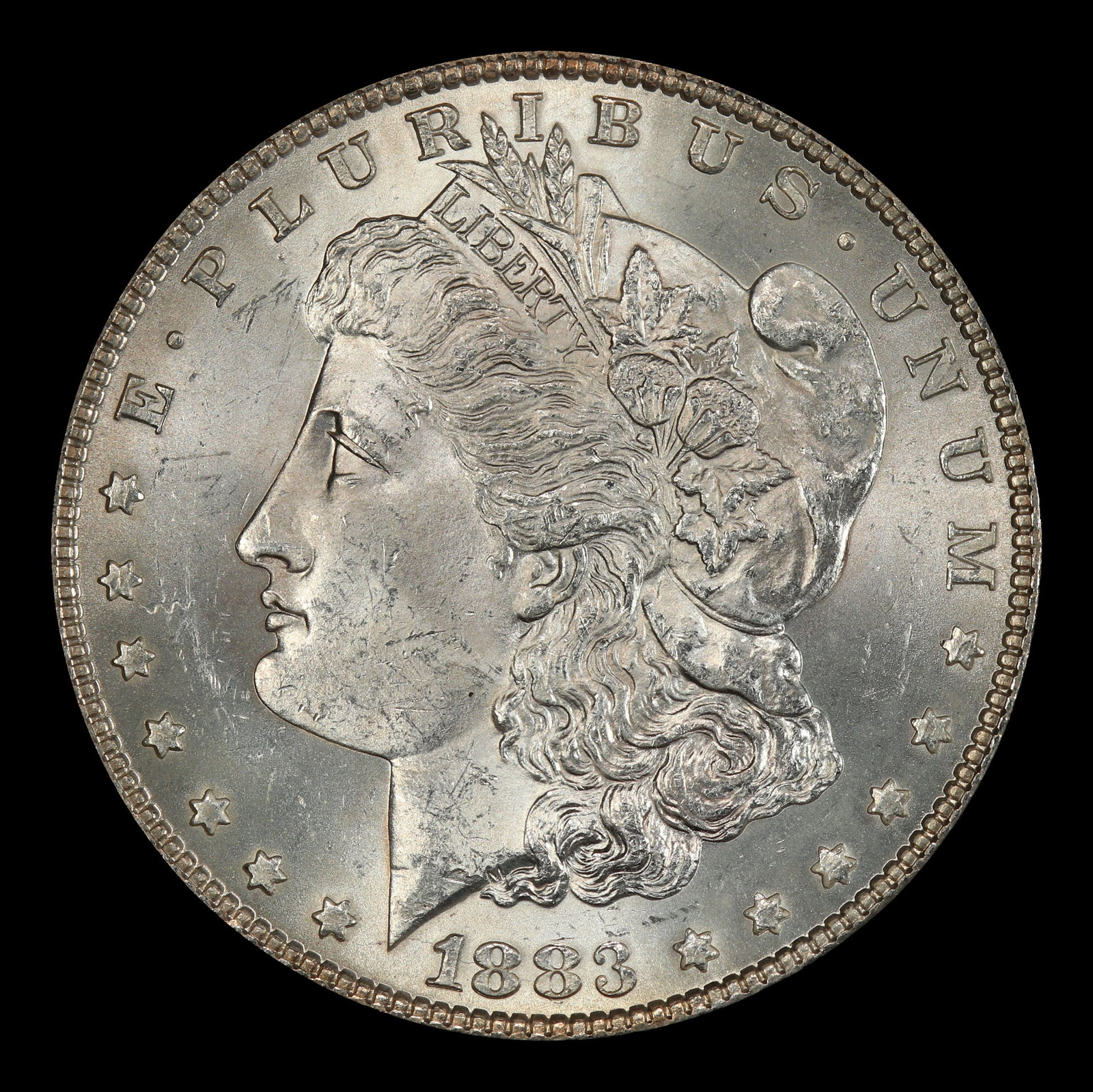 1883-p Morgan Dollar $1 Grades ms63+ - 2