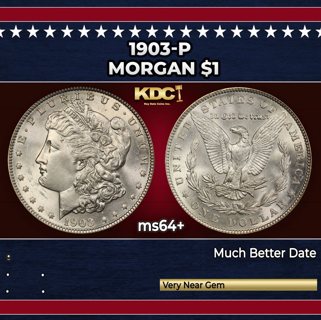 1903-p Morgan Dollar $1 Grades ms64+: 1903-p Morgan Dollar $1 Grades ms64+.