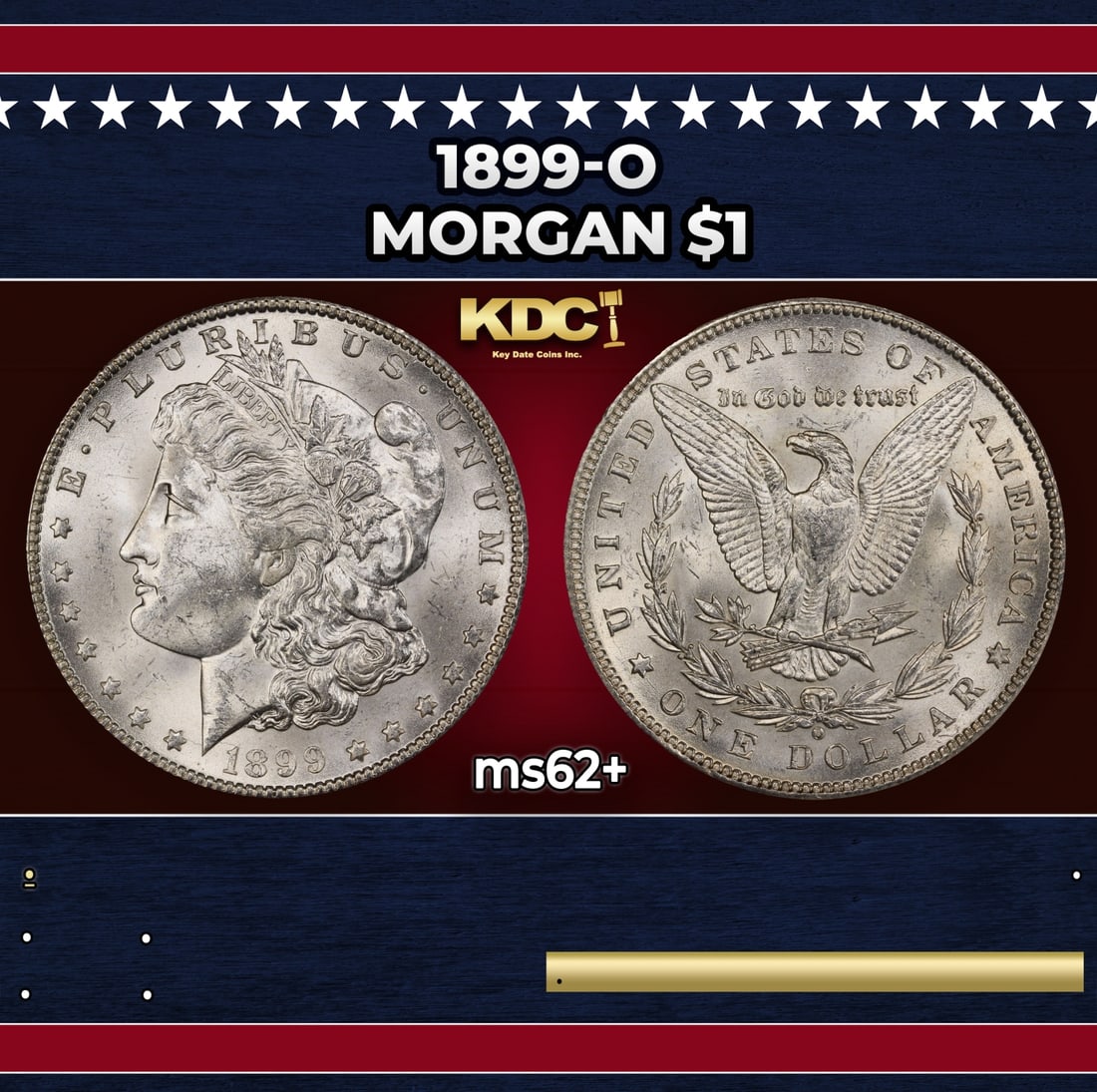 1899-o Morgan Dollar $1 Grades ms62+: 1899-o Morgan Dollar $1 Grades ms62+.