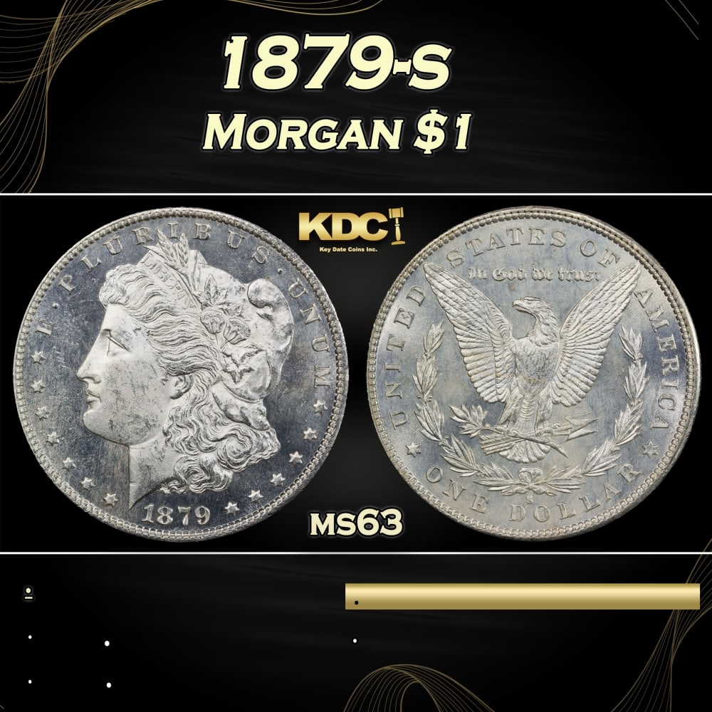 1879-s Morgan Dollar $1 Grades ms63: 1879-s Morgan Dollar $1 Grades ms63. 0