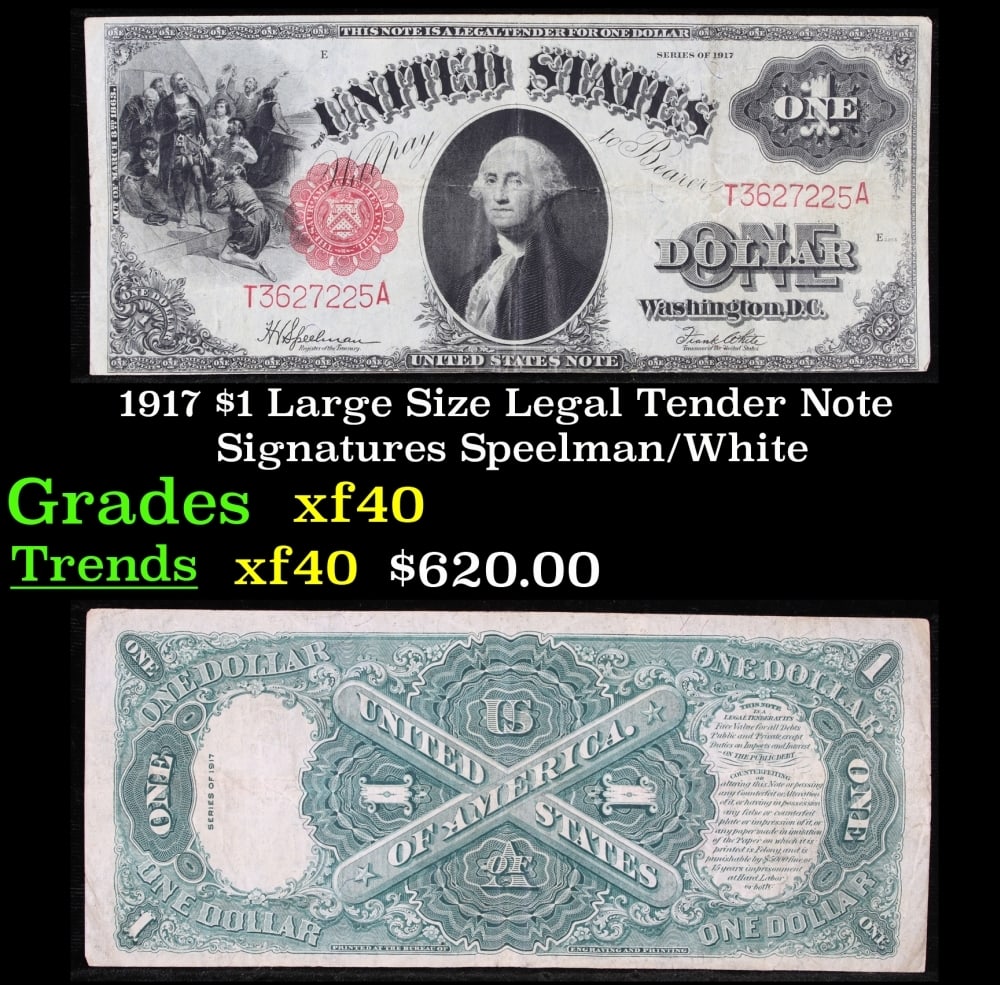 1891 Bruce/Roberts $1 Treasury Note Grades Select AU (1 of 3)