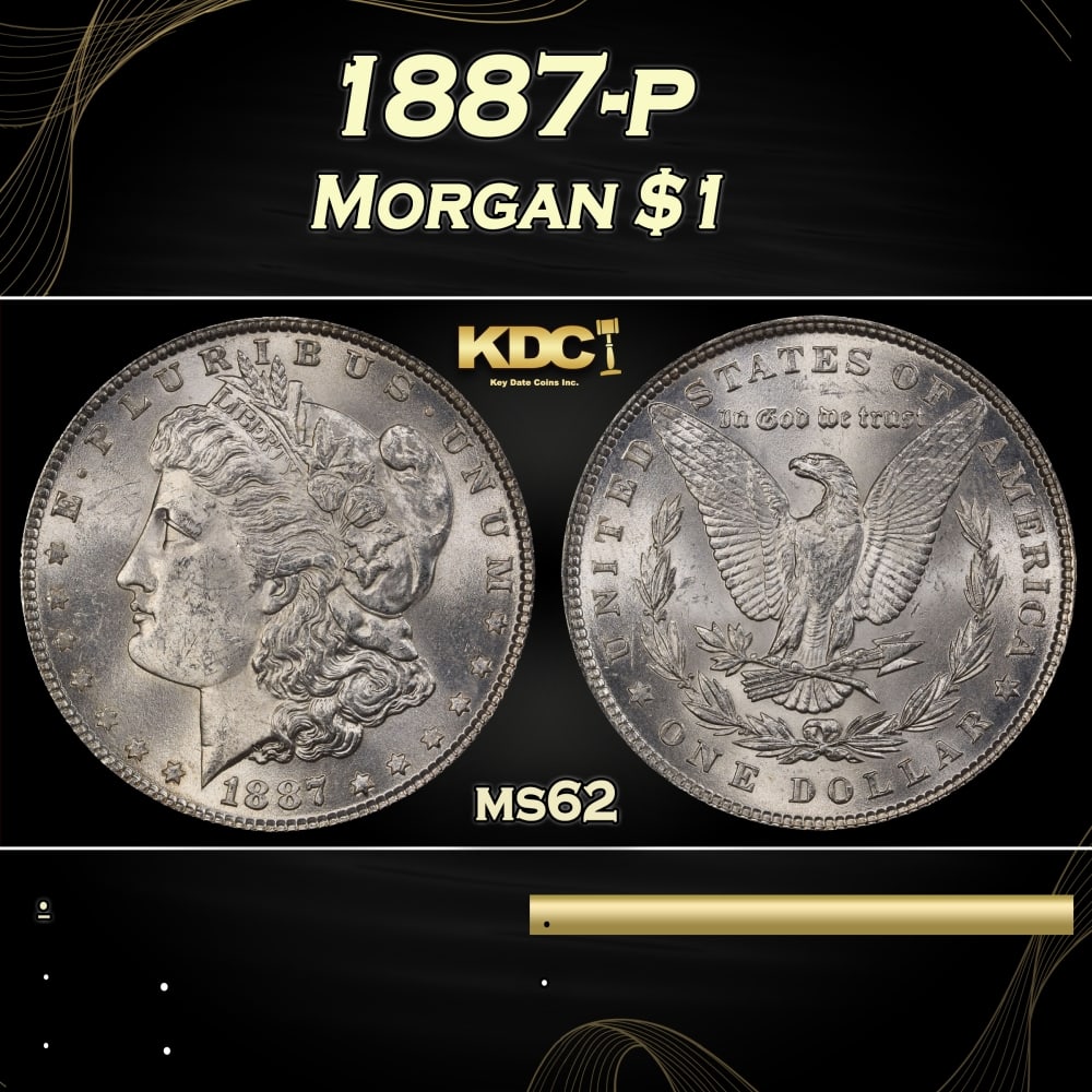 1887-p Morgan Dollar $1 Grades ms62: 1887-p Morgan Dollar $1 Grades ms62. 0