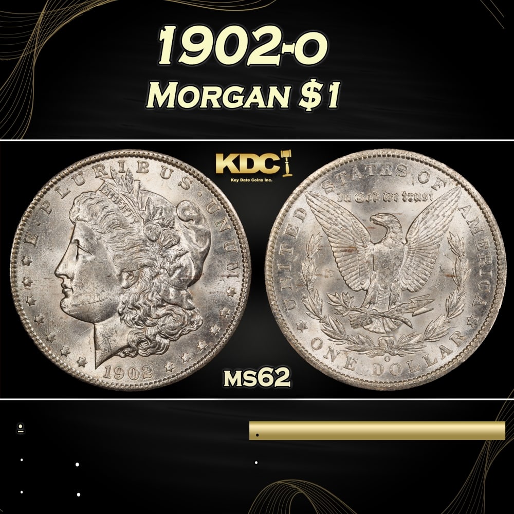 1902-o Morgan Dollar $1 Grades ms62: 1902-o Morgan Dollar $1 Grades ms62. 0