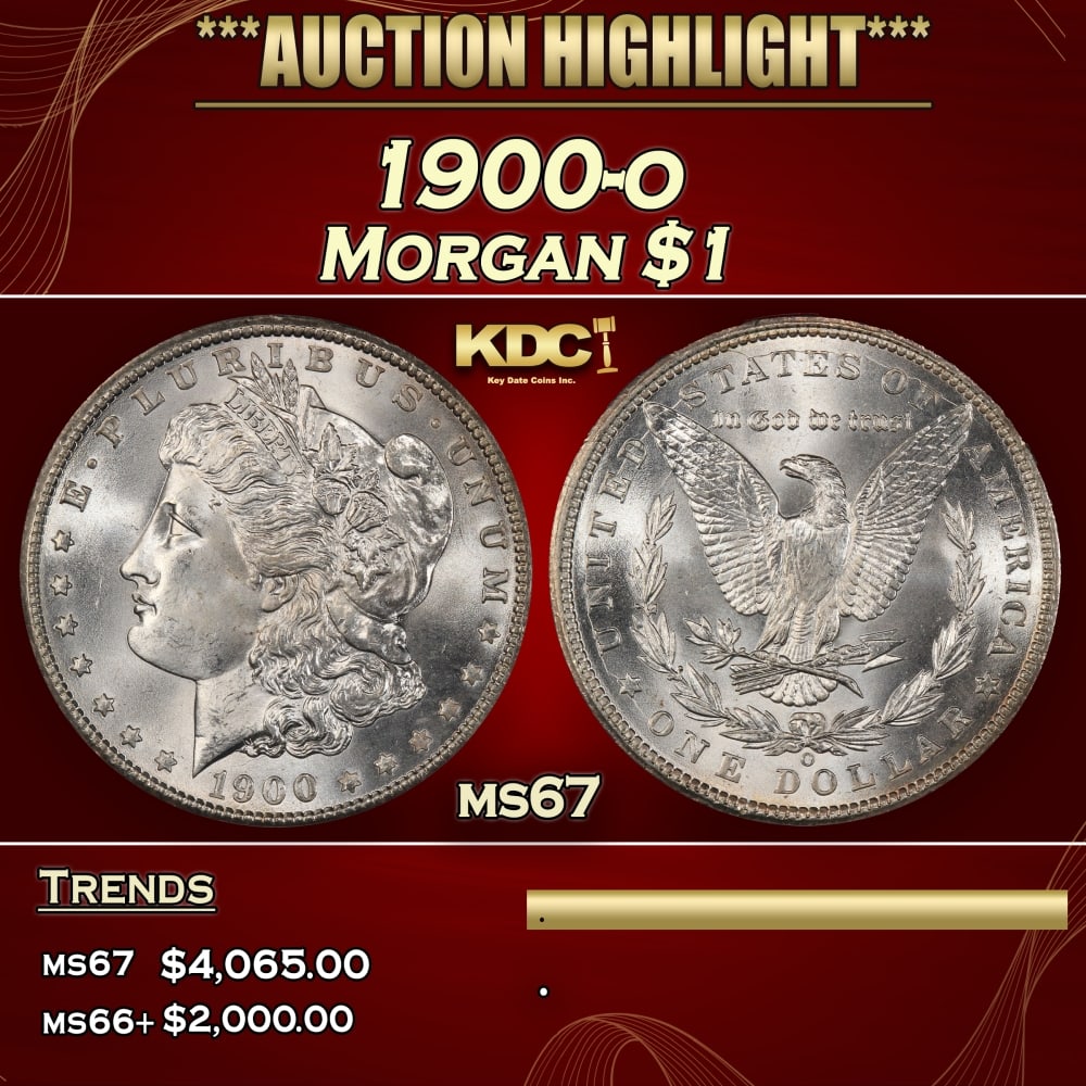 1900-o Morgan Dollar $1 ms67 SEGS: 1900-o Morgan Dollar $1 ms67 SEGS. 0