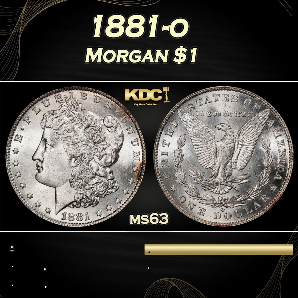 1881-o Morgan Dollar $1 Grades ms63: 1881-o Morgan Dollar $1 Grades ms63. 0