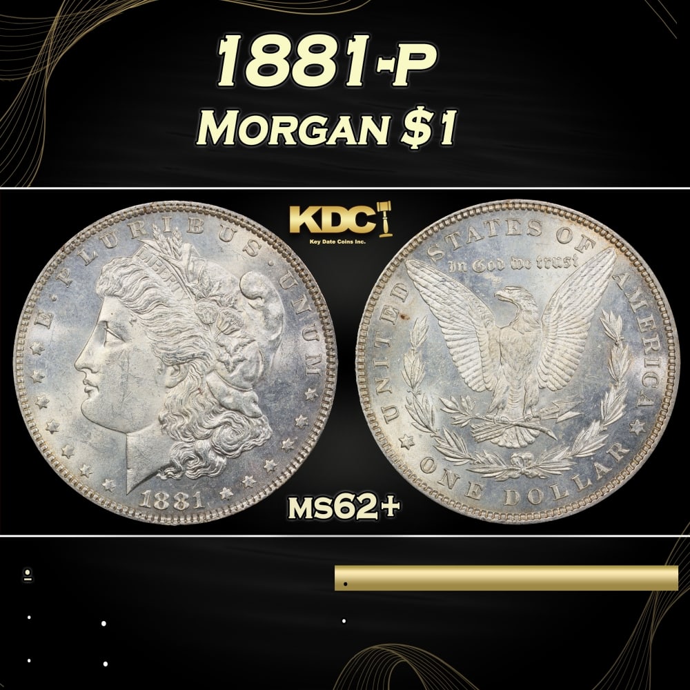 1881-p Morgan Dollar $1 Grades ms62+: 1881-p Morgan Dollar $1 Grades ms62+. 0