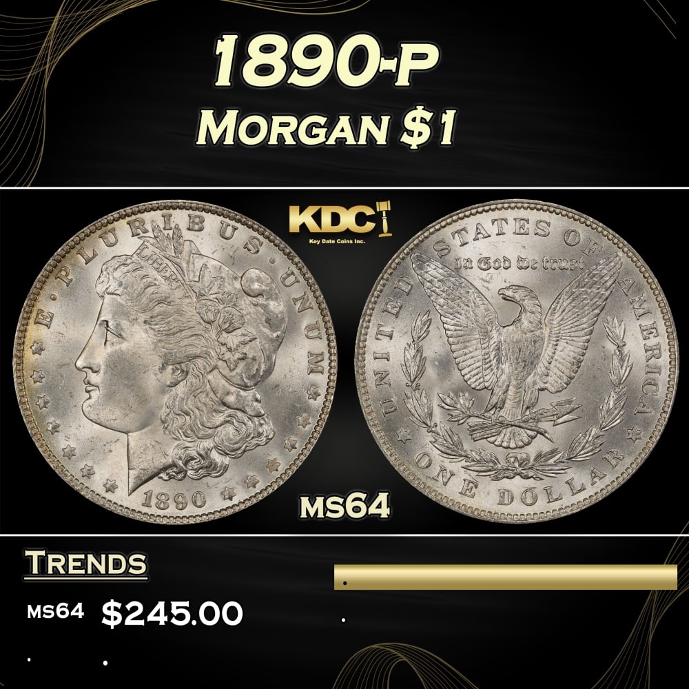 1890-p Morgan Dollar $1 Grades ms64: 1890-p Morgan Dollar $1 Grades ms64. 0