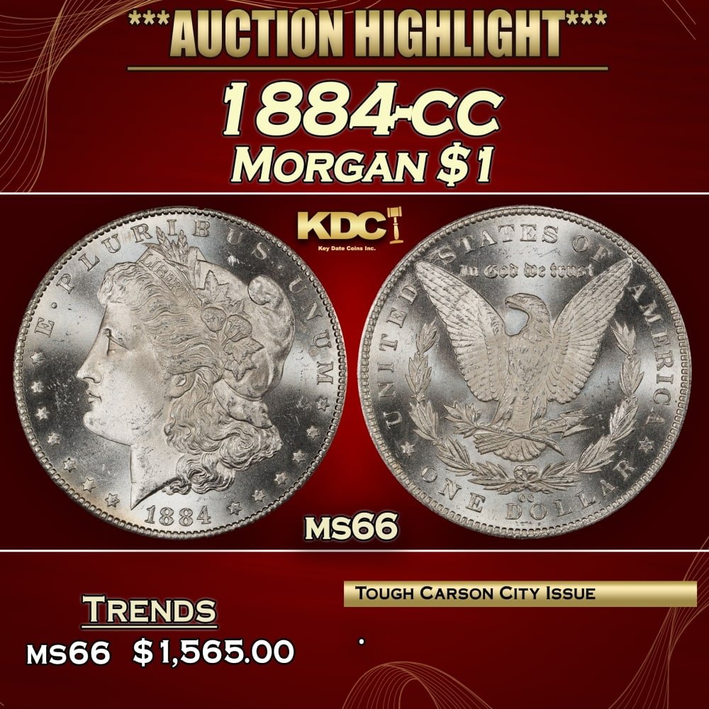 1884-cc Morgan Dollar $1 ms66 SEGS: 1884-cc Morgan Dollar $1 ms66 SEGS. 0