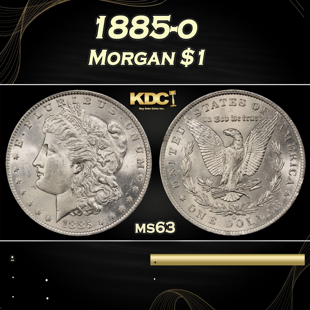 1885-o Morgan Dollar $1 Grades ms63: 1885-o Morgan Dollar $1 Grades ms63. 0