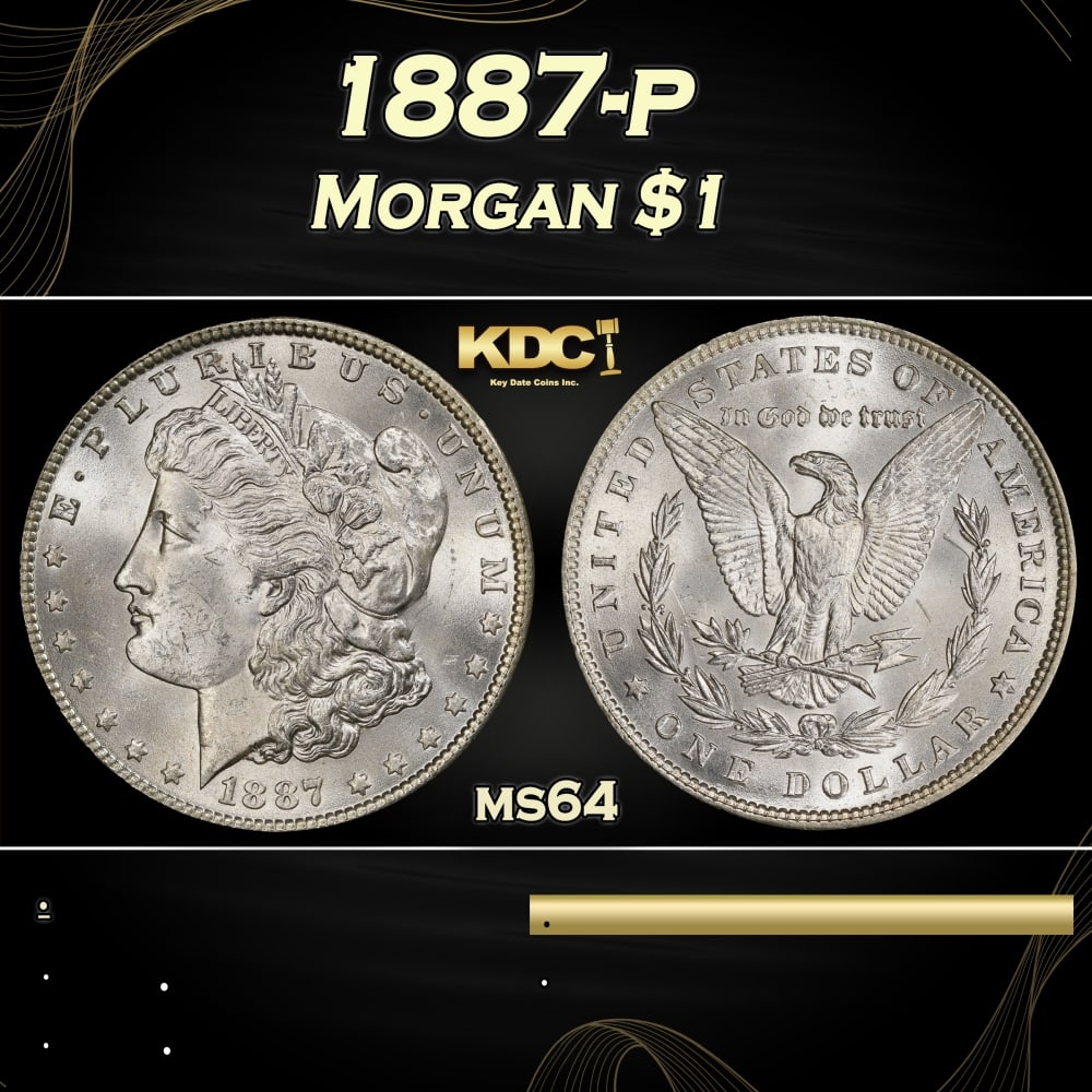 1887-p Morgan Dollar $1 Grades ms64: 1887-p Morgan Dollar $1 Grades ms64. 0
