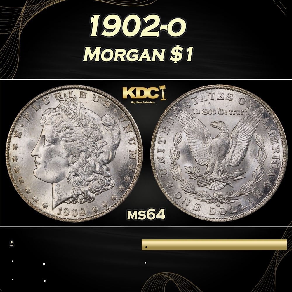 1902-o Morgan Dollar $1 Grades ms64: 1902-o Morgan Dollar $1 Grades ms64. 0