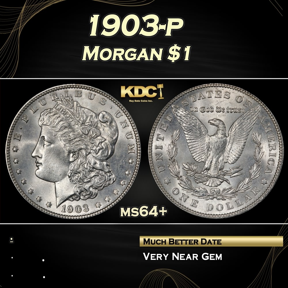 1903-p Morgan Dollar $1 Grades ms64+: 1903-p Morgan Dollar $1 Grades ms64+. 0