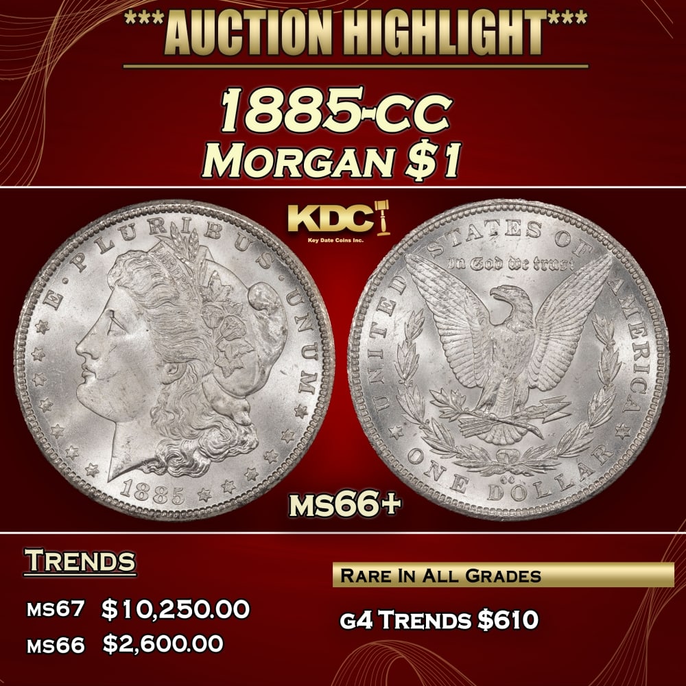 1885-cc Morgan Dollar $1 ms66+ SEGS: 1885-cc Morgan Dollar $1 ms66+ SEGS. 0