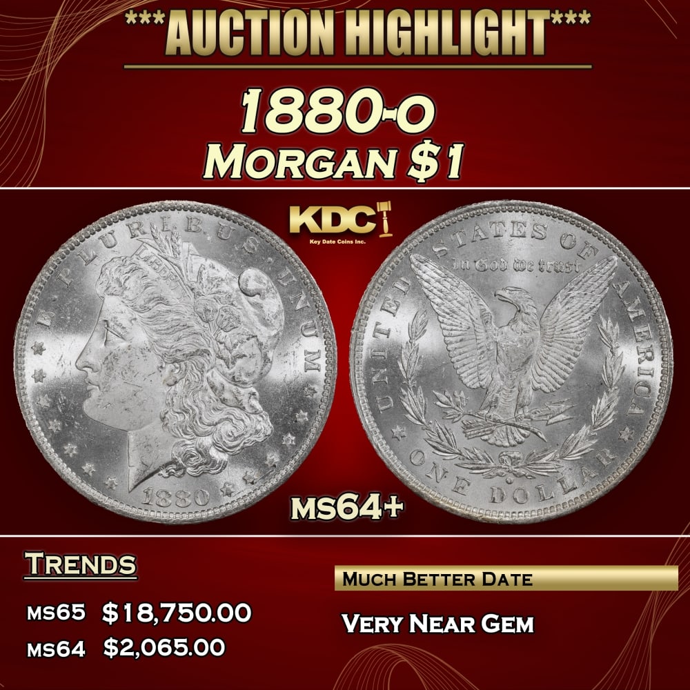 1880-o Morgan Dollar $1 ms64+ SEGS: 1880-o Morgan Dollar $1 ms64+ SEGS. 0