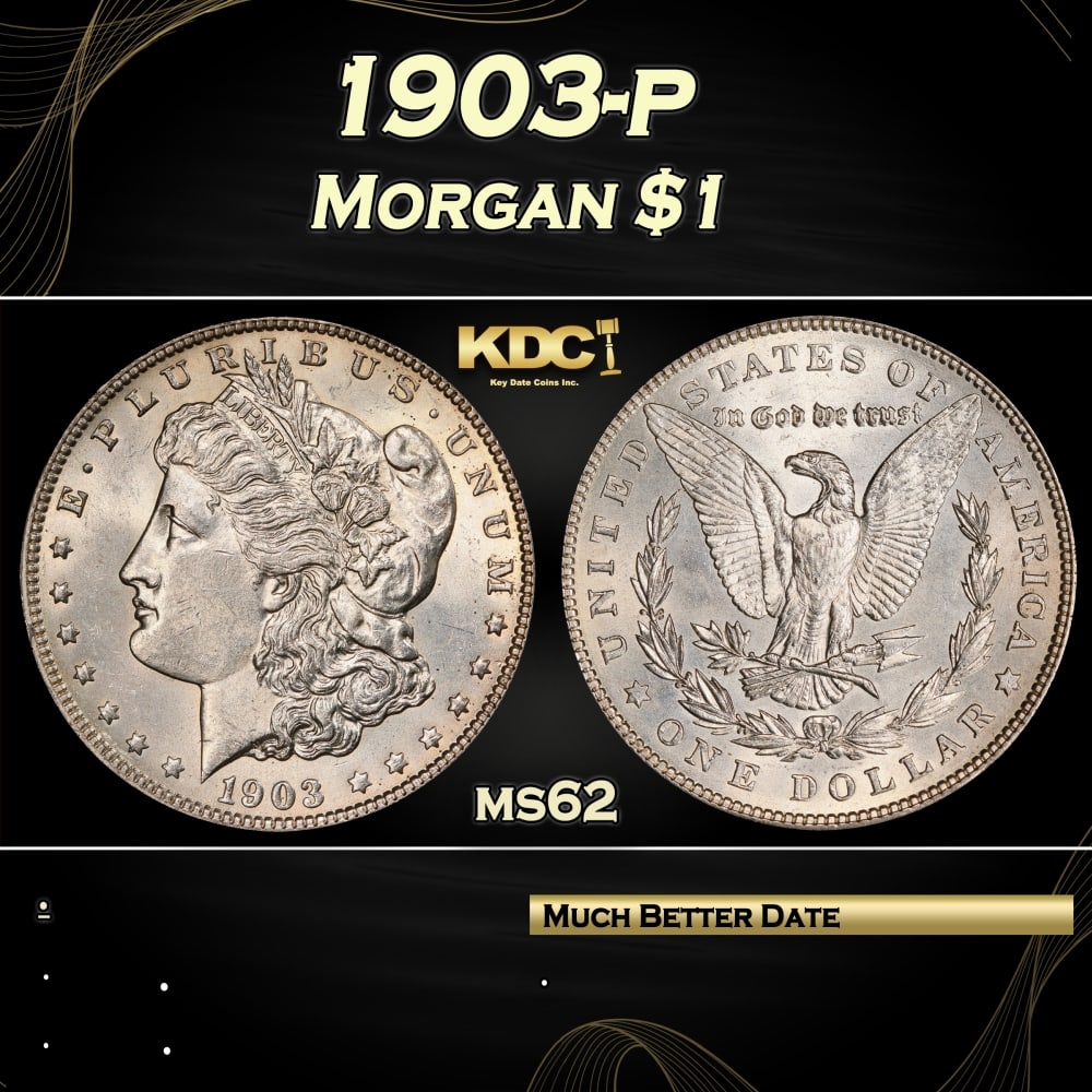 1903-p Morgan Dollar $1 Grades ms62: 1903-p Morgan Dollar $1 Grades ms62. 0