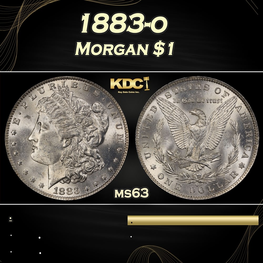 1883-o Morgan Dollar $1 Grades ms63: 1883-o Morgan Dollar $1 Grades ms63. 0