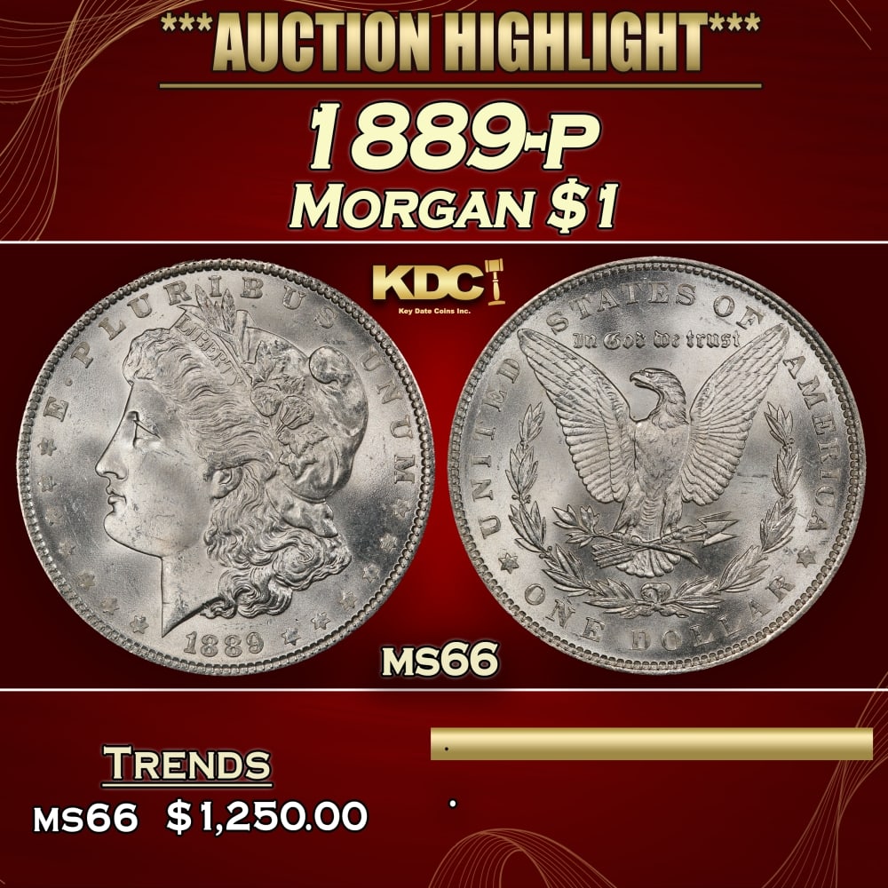 1889-p Morgan Dollar $1 ms66 SEGS: 1889-p Morgan Dollar $1 ms66 SEGS. 0
