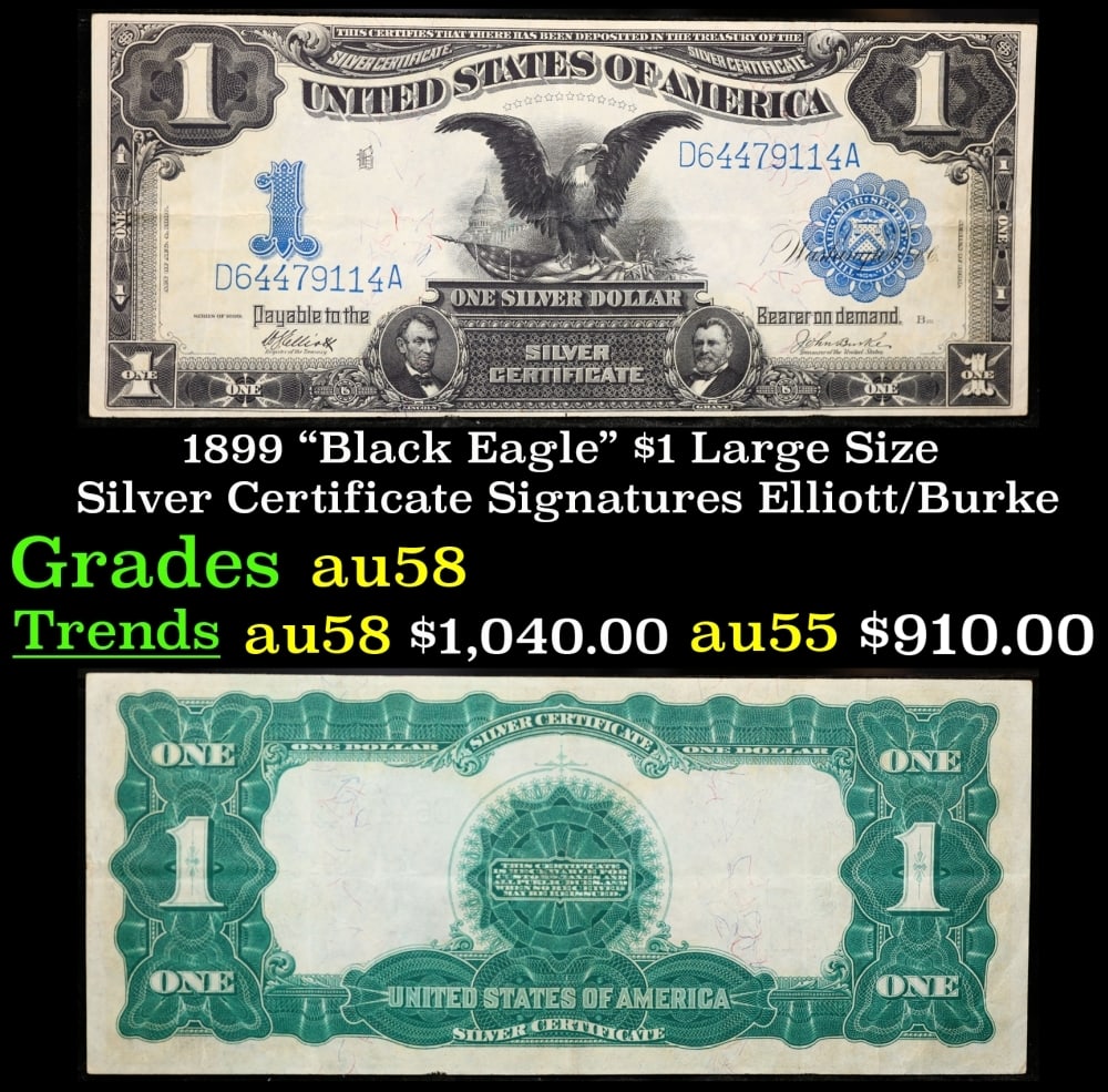 1923 Speelman/White $1 United States Note Grades Select AU: 1923 Speelman/White $1 United States Note Grades Select AU.
