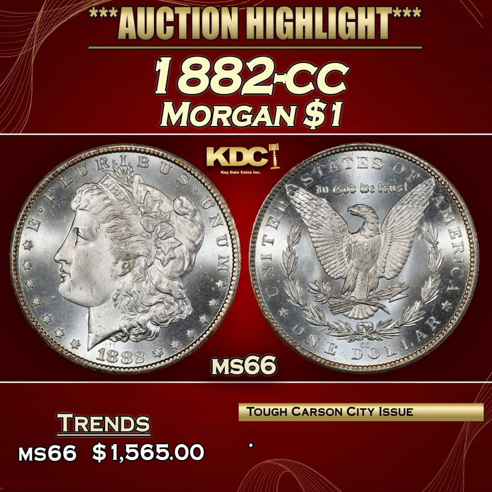 1882-cc Morgan Dollar $1 ms66 SEGS: 1882-cc Morgan Dollar $1 ms66 SEGS. 0