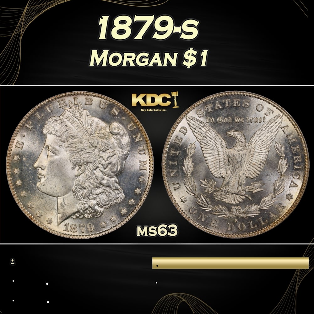 1879-s Morgan Dollar $1 Grades ms63: 1879-s Morgan Dollar $1 Grades ms63. 0