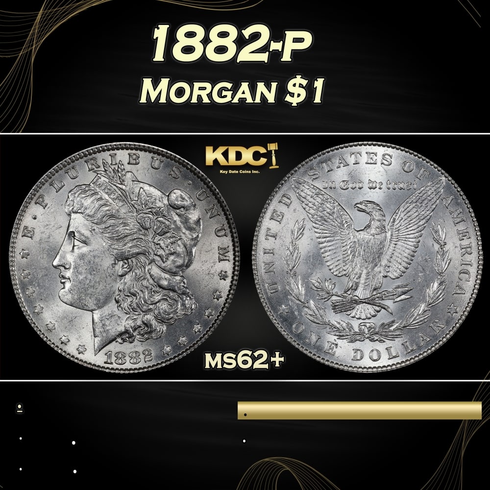 1882-p Morgan Dollar $1 Grades ms62+: 1882-p Morgan Dollar $1 Grades ms62+. 0