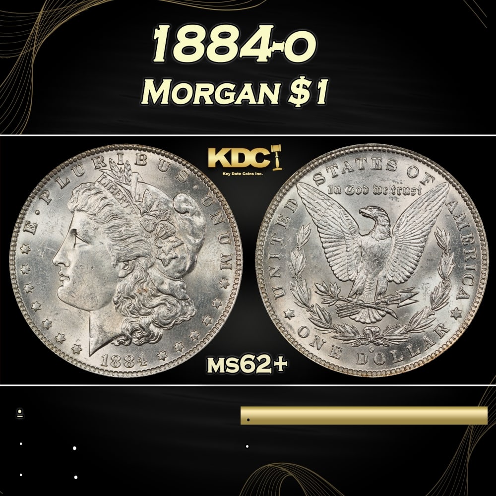 1884-o Morgan Dollar $1 Grades ms62+: 1884-o Morgan Dollar $1 Grades ms62+. 0